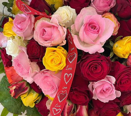bunter Rosenstrauß